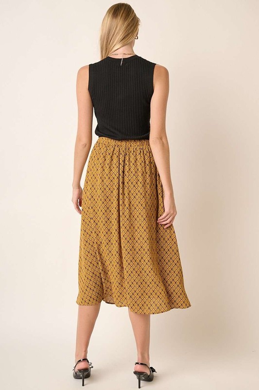 Printed Midi Skirt