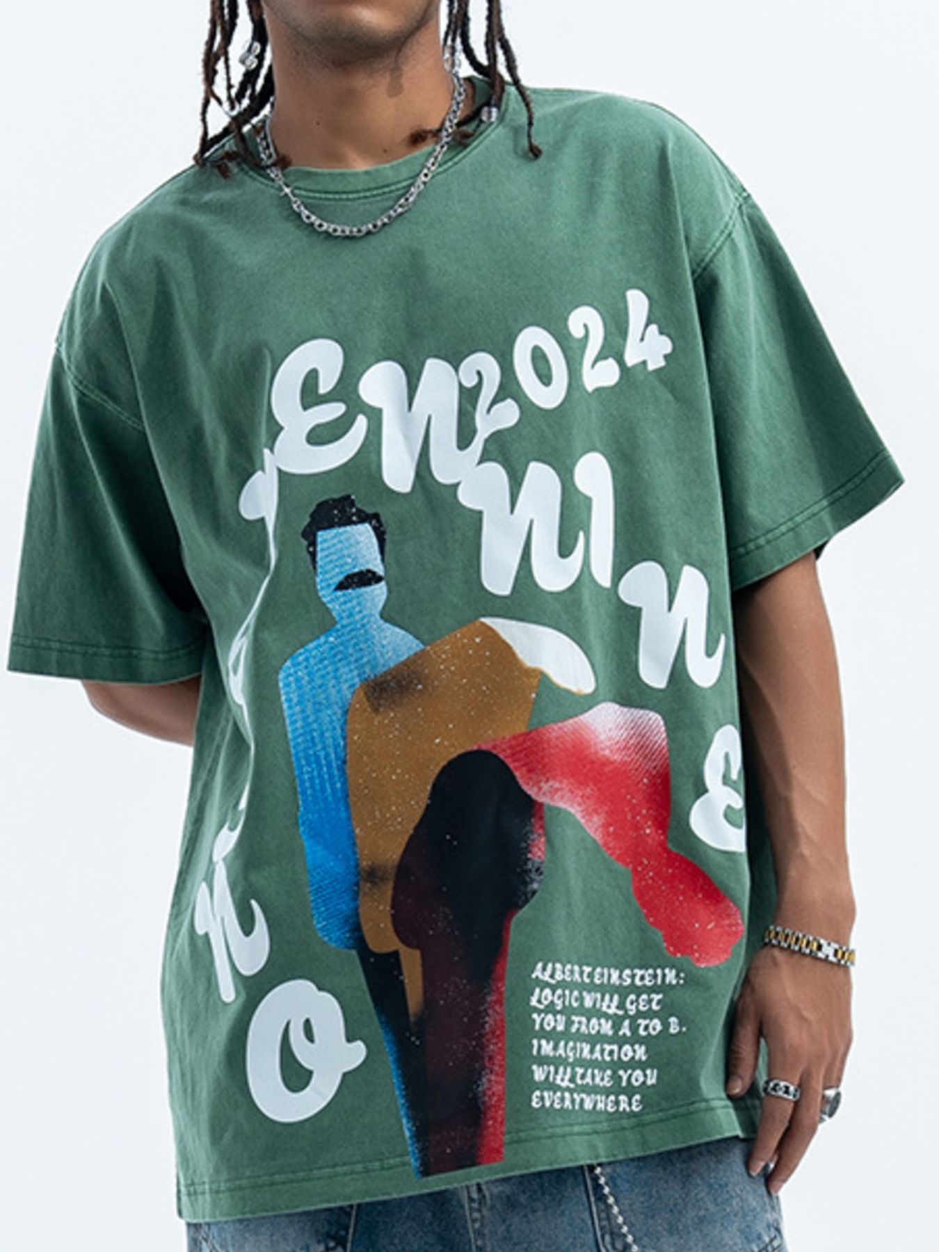 Men's Vintage Graphic Print Oversized T-Shirt