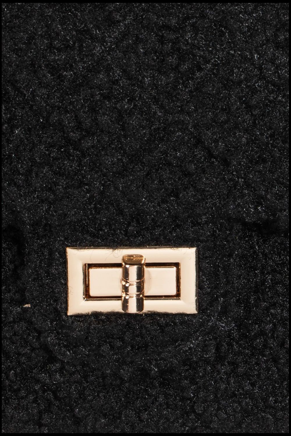 Fame Faux Fur Rectangle Crossbody Bag