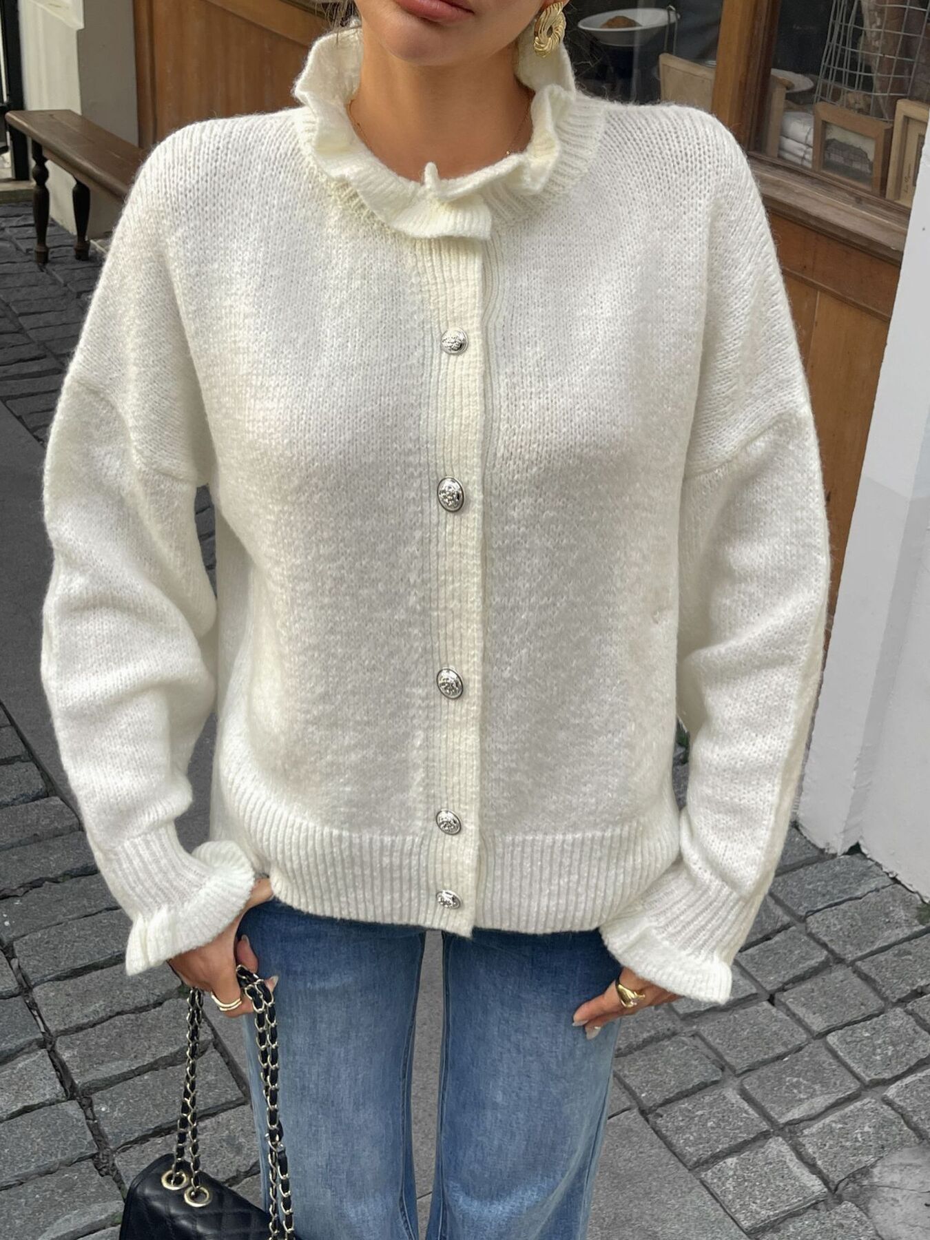 Button-Down Long Sleeve Cardigan