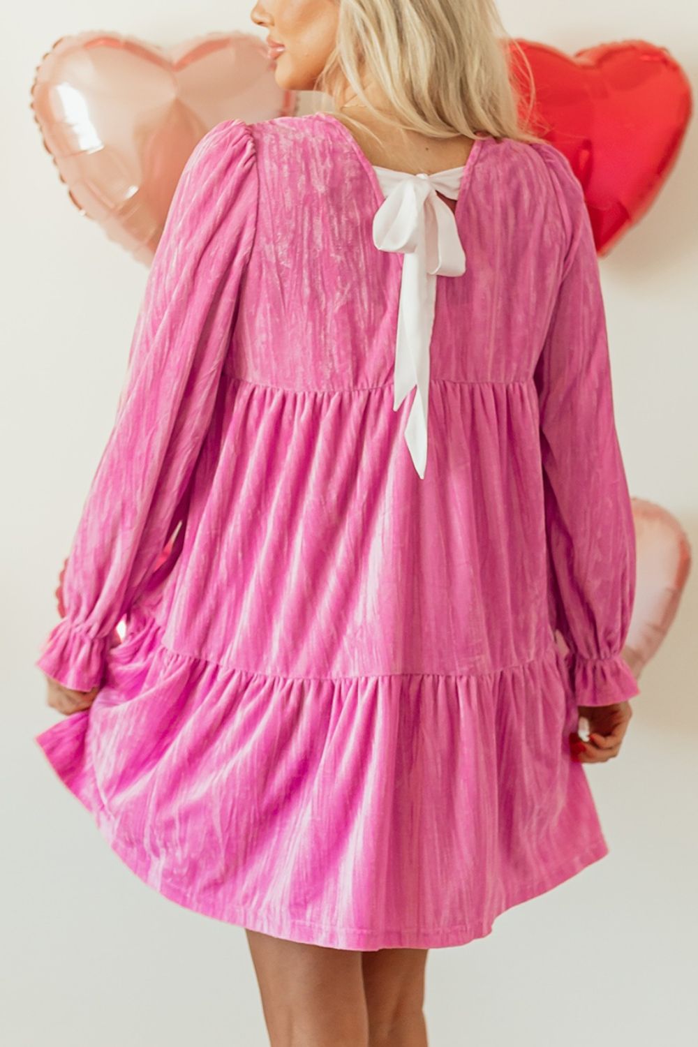 Tiered Flounce Sleeve Mini Dress