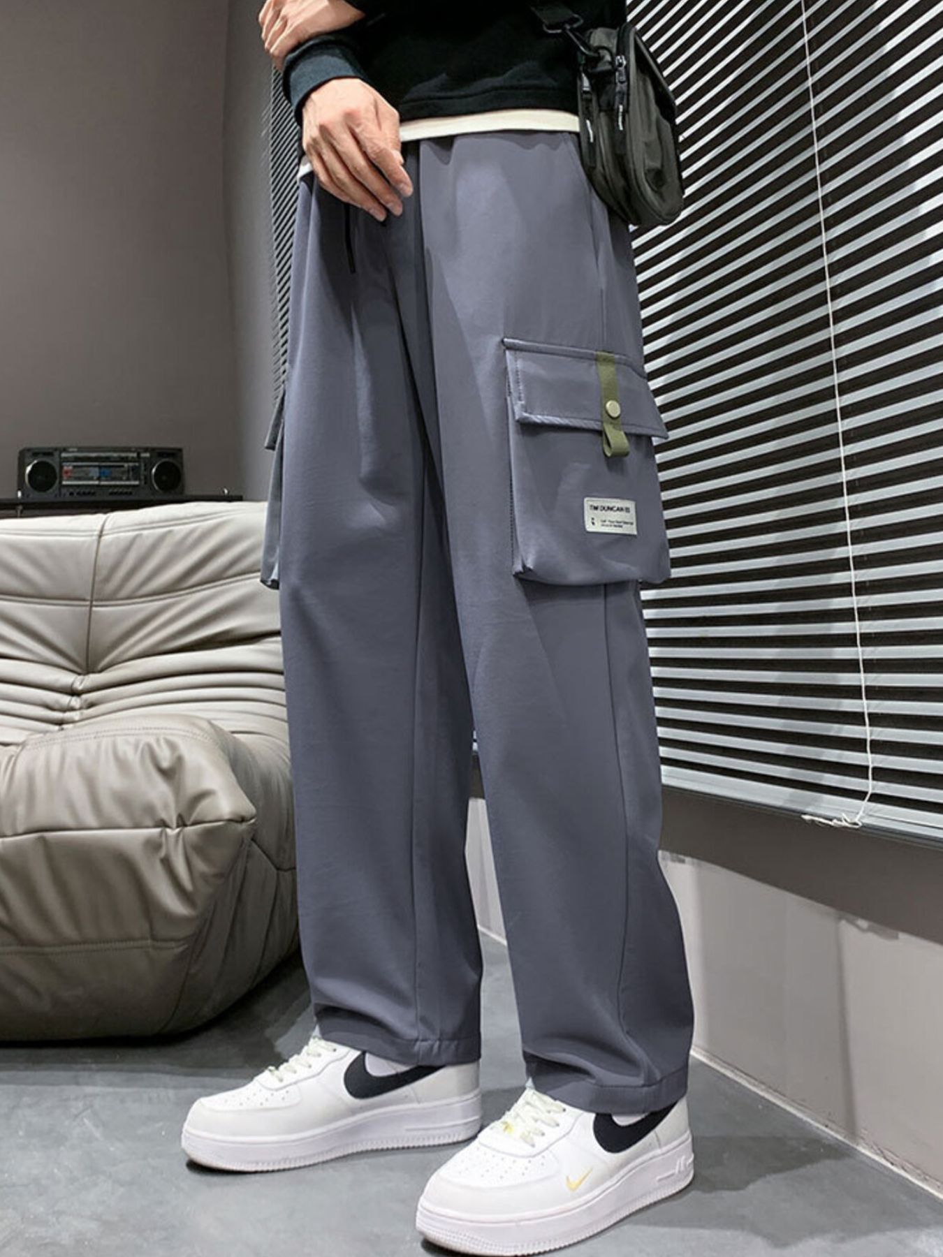 Men's Plus Size Wide Leg Cargo Pants