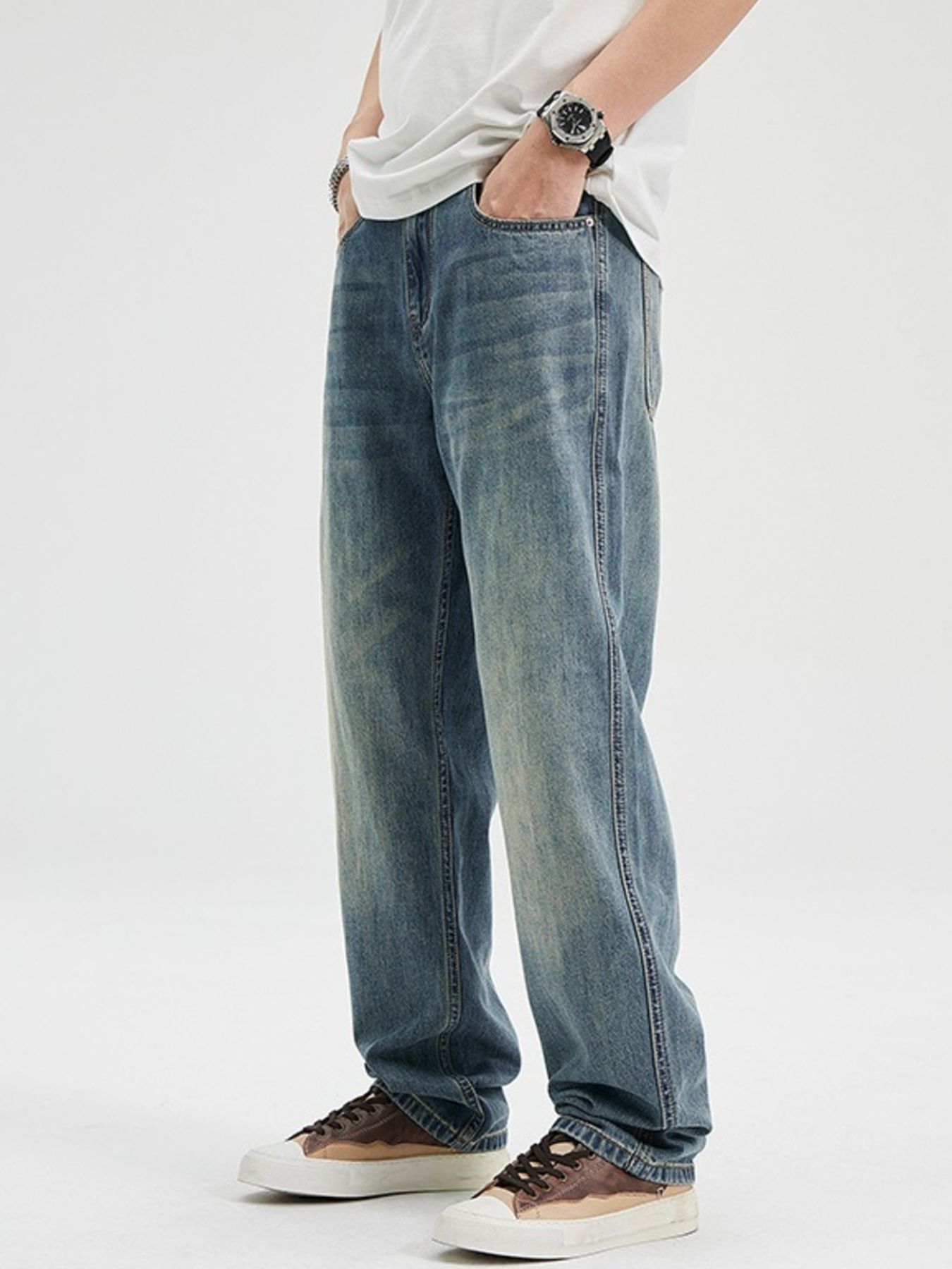 Men's Washed Relaxed Fit Jeans