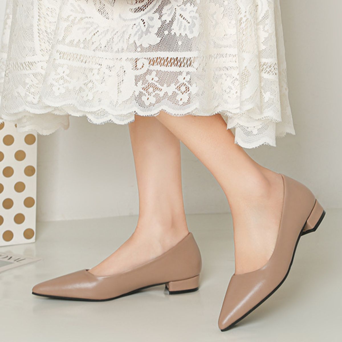Pointed Toe Low Heel Pump