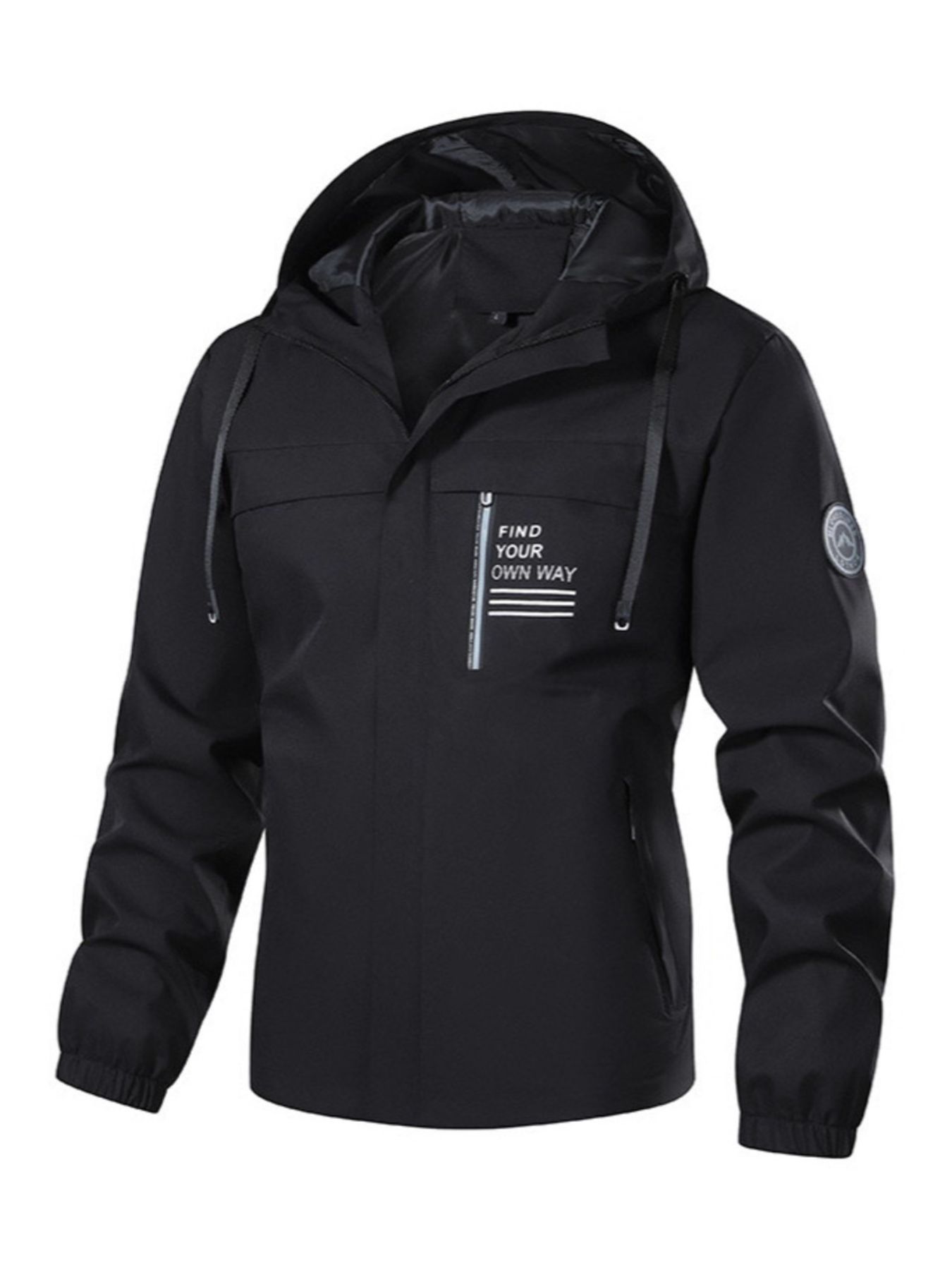 Men's Plus Size Waterproof Hooded Outdoor Jacket