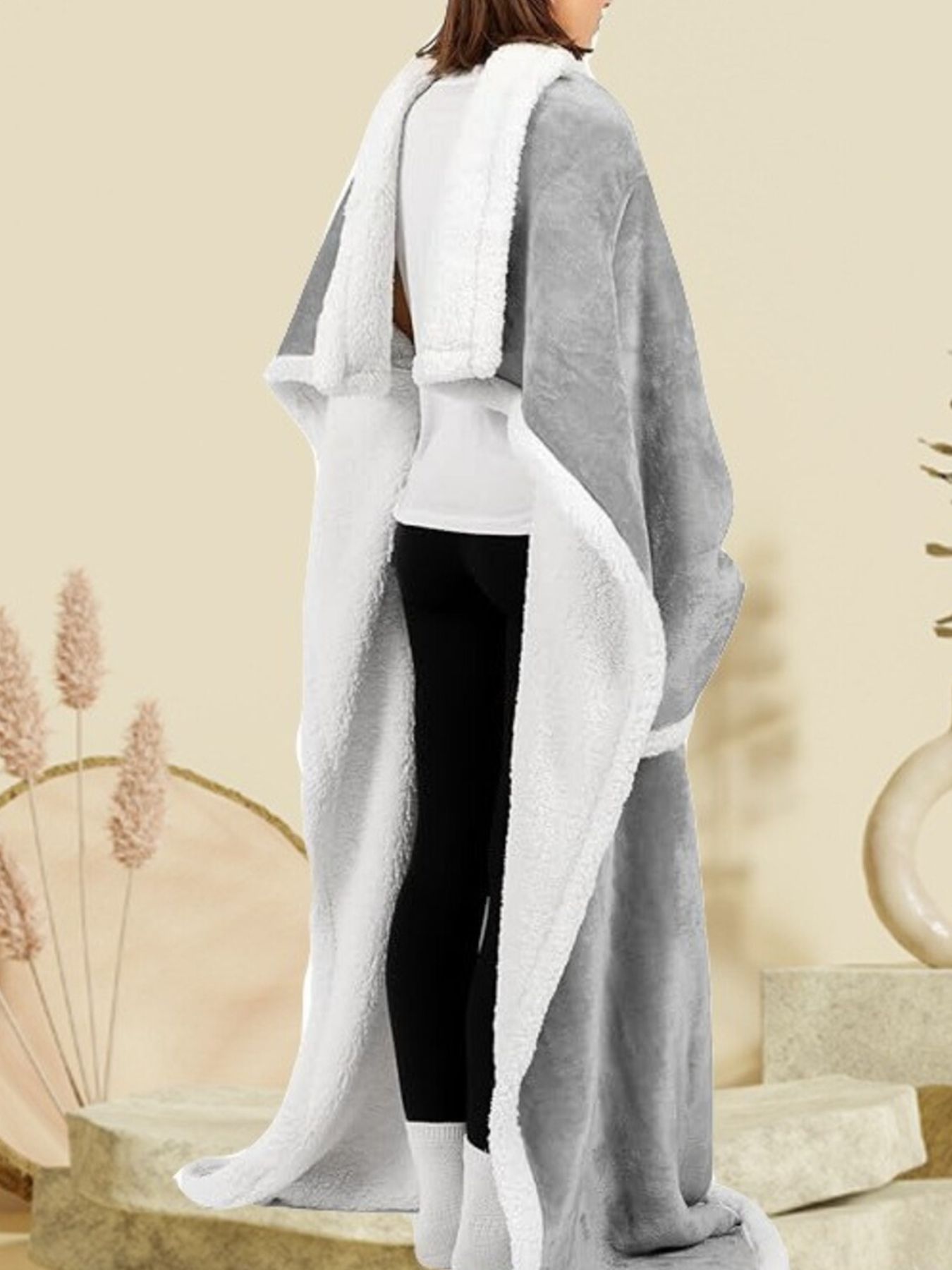 Oversized Wearable Blanket Hoodie Lounge Nightgown