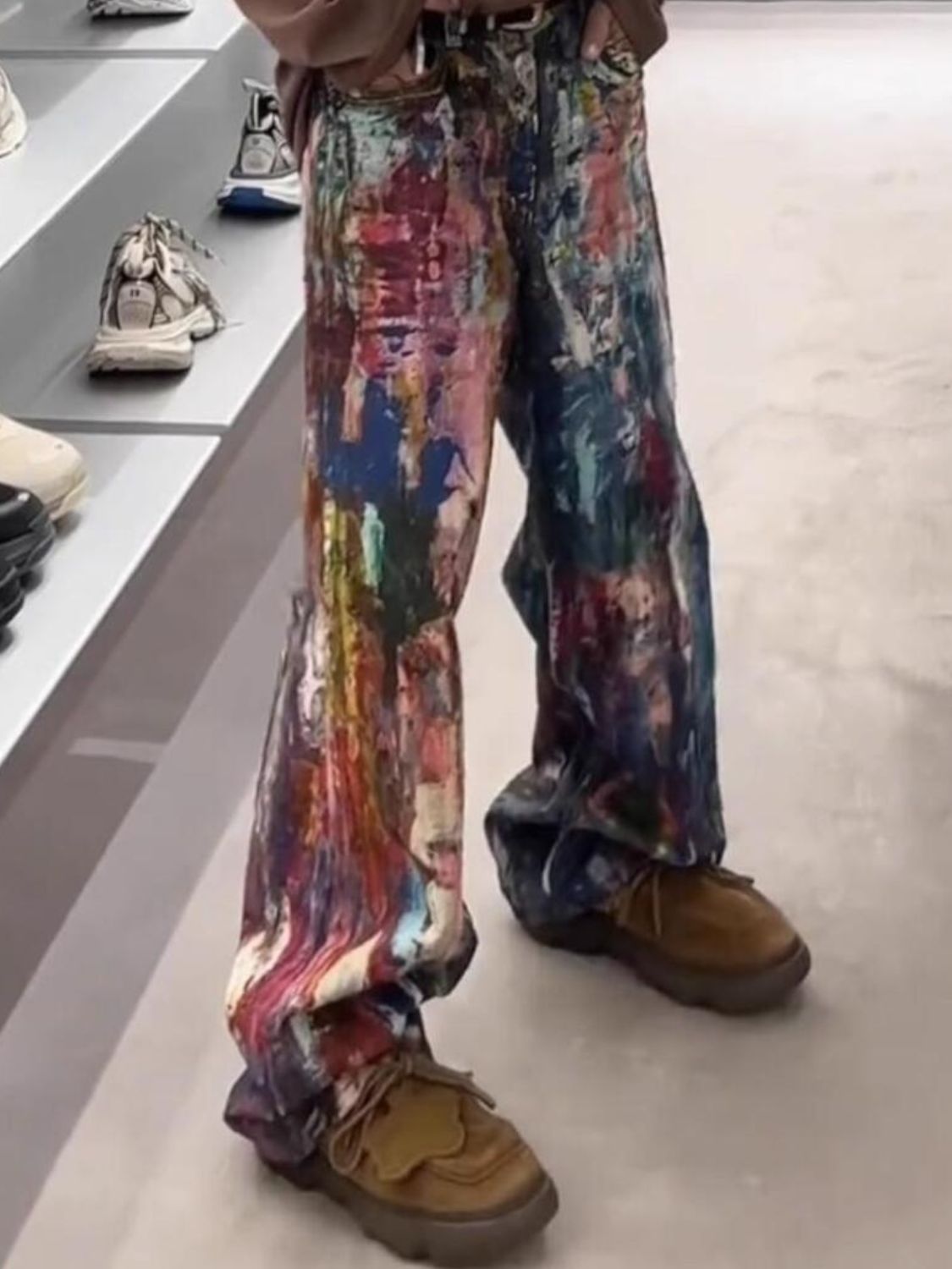 Men's Full Size Colorful Wide Leg Jeans Plus Size