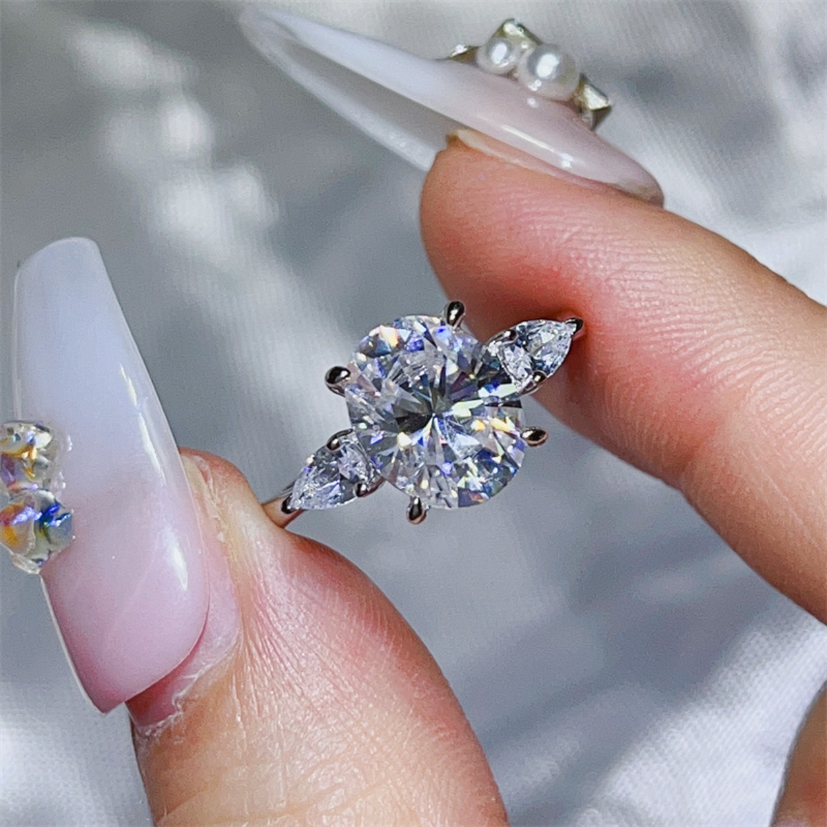 3 Carat Moissanite 925 Sterling Silver Ring