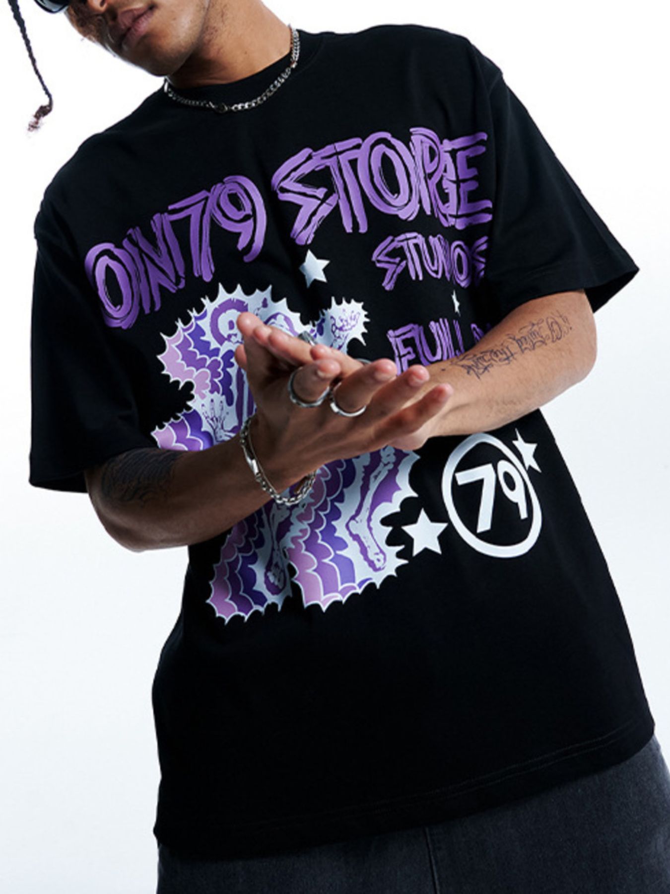 Men's Graphic Round Neck Short Sleeve T-Shirt