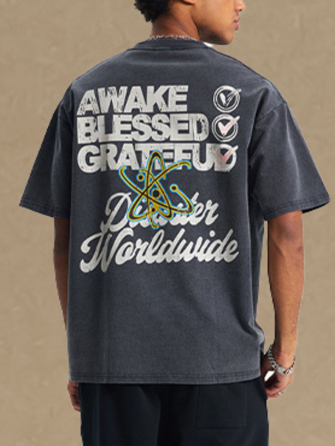 Men's Graphic Round Neck Half Sleeve T-Shirt