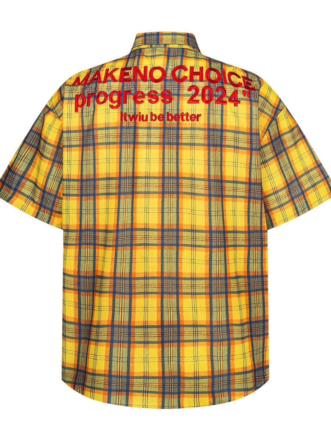 Men's Plaid Short Sleeve Button-Up Shirt