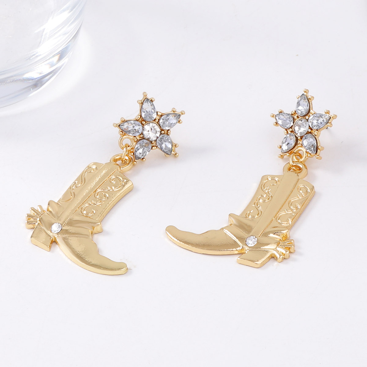 Western Style Boot Dangle Earrings