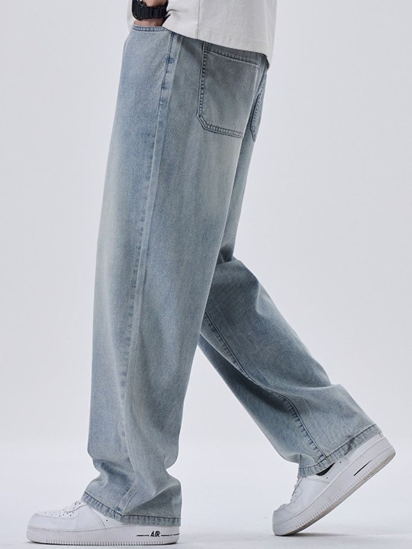 Men's Plus Size Wide Leg Jeans