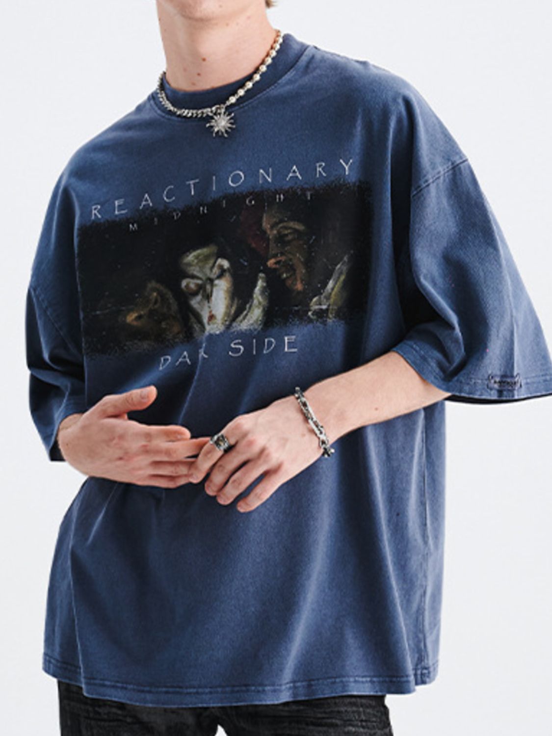 Men's Graphic Round Neck Short Sleeve T-Shirt