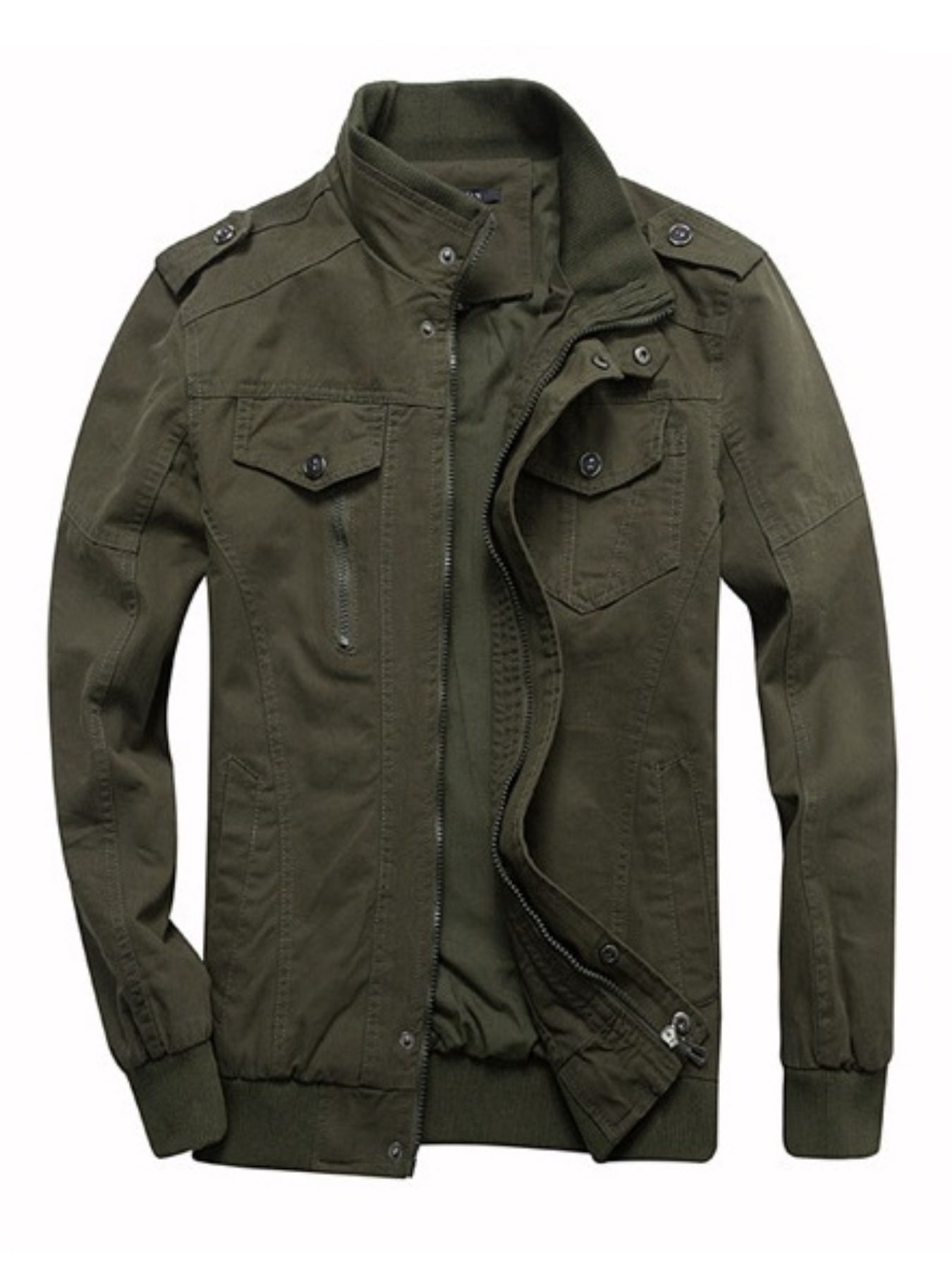 Men's Plus Size Casual Zip Up Lightweight Jacket