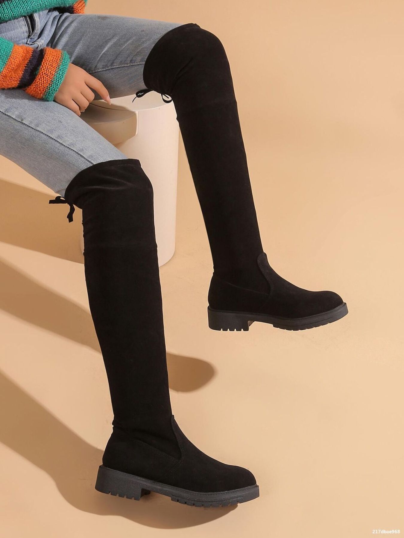 Over-the-Knee Block Heel Boots