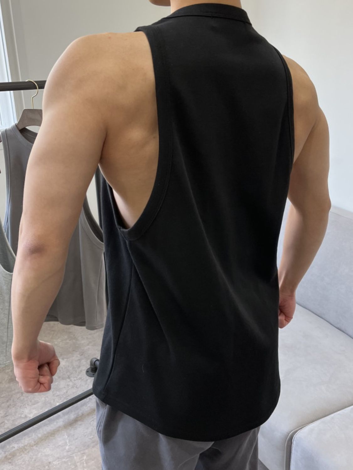 Men's Plus Size Round Neck Tank