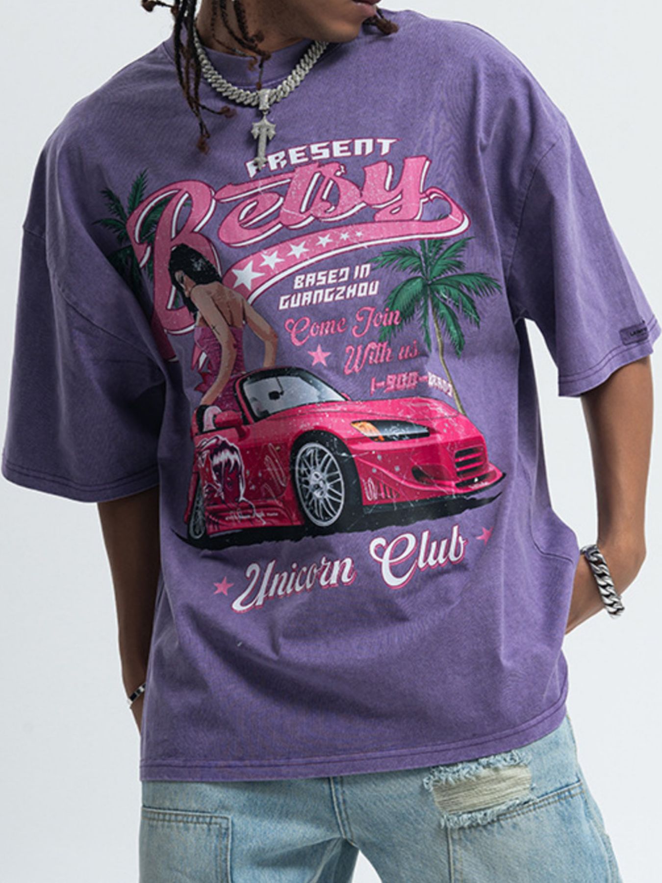 Men's Graphic Round Neck Half Sleeve T-Shirt