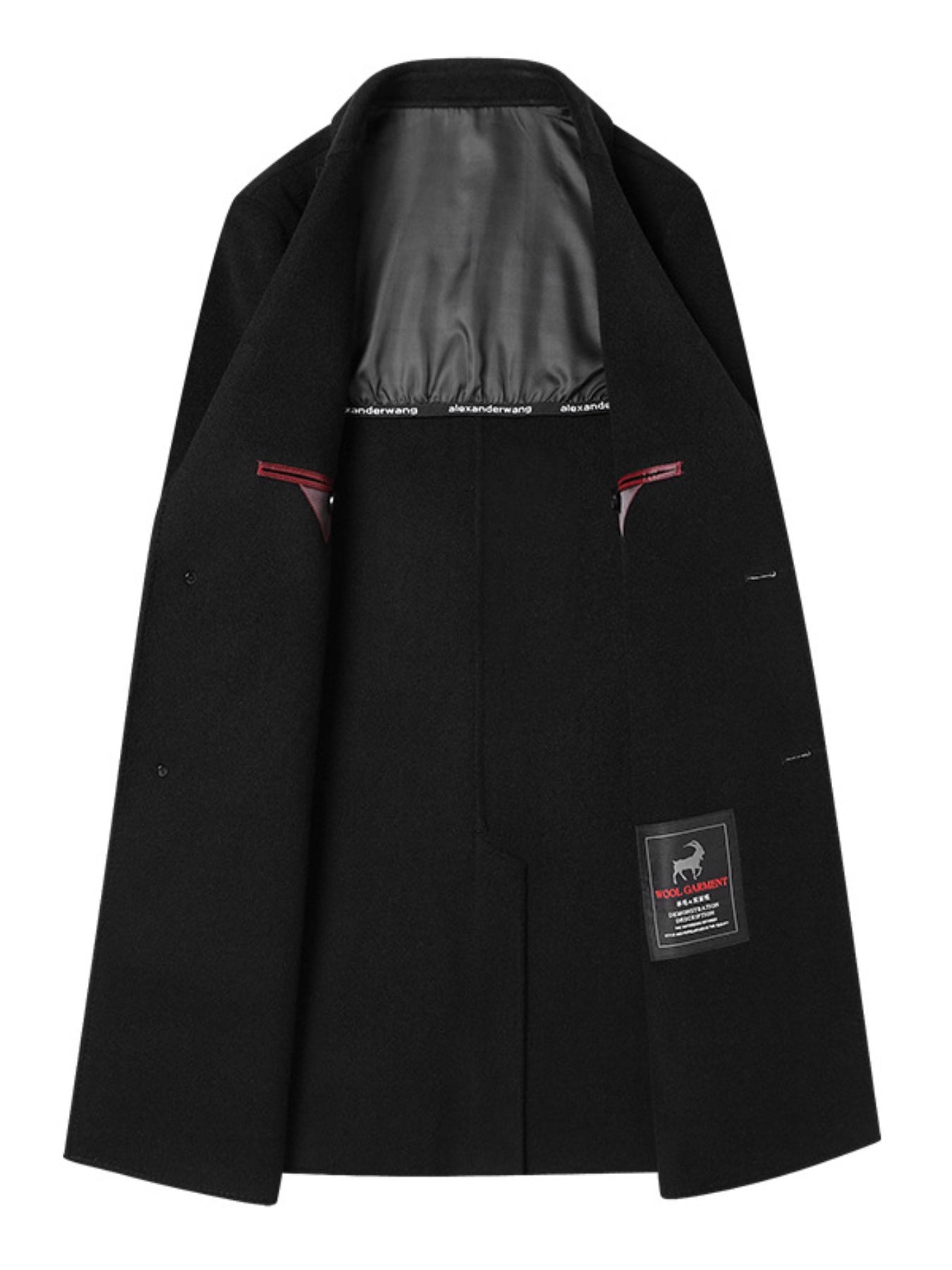 Men's Plus Size Classic Wool Blend Overcoat