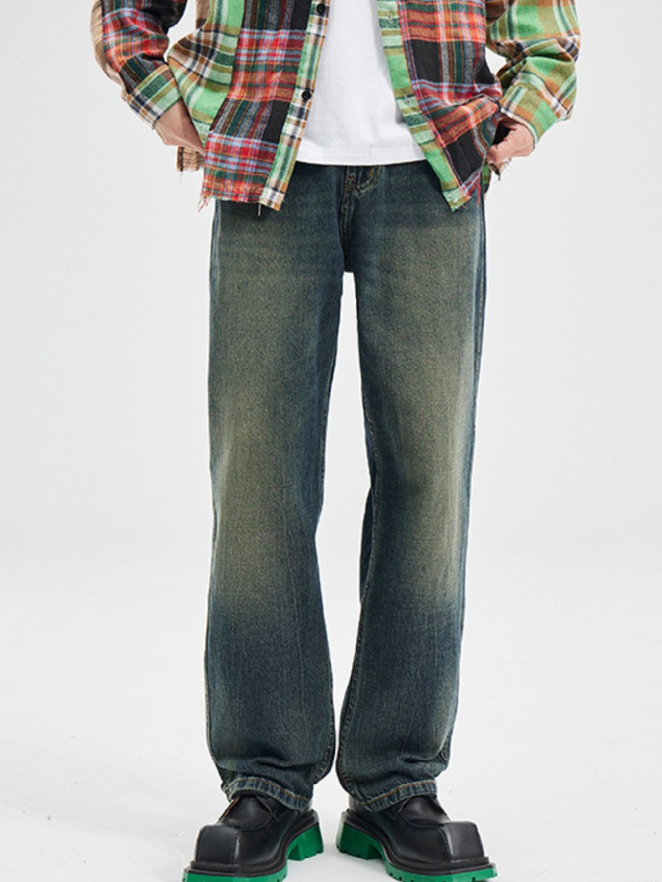 Men's Vintage Wash Loose Fit Jeans