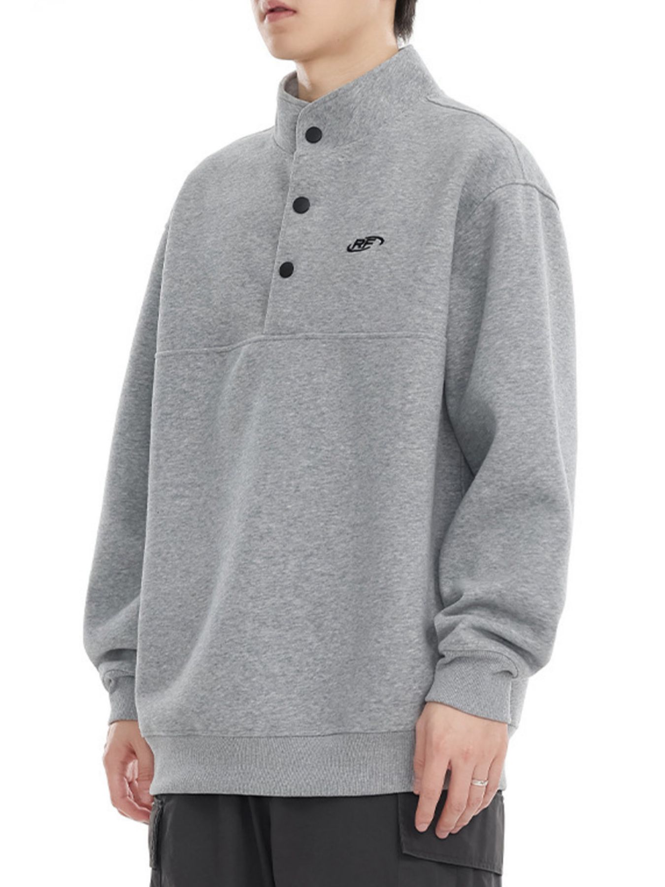 Men's Plus Size Dropped Shoulder Long Sleeve Sweatshirt