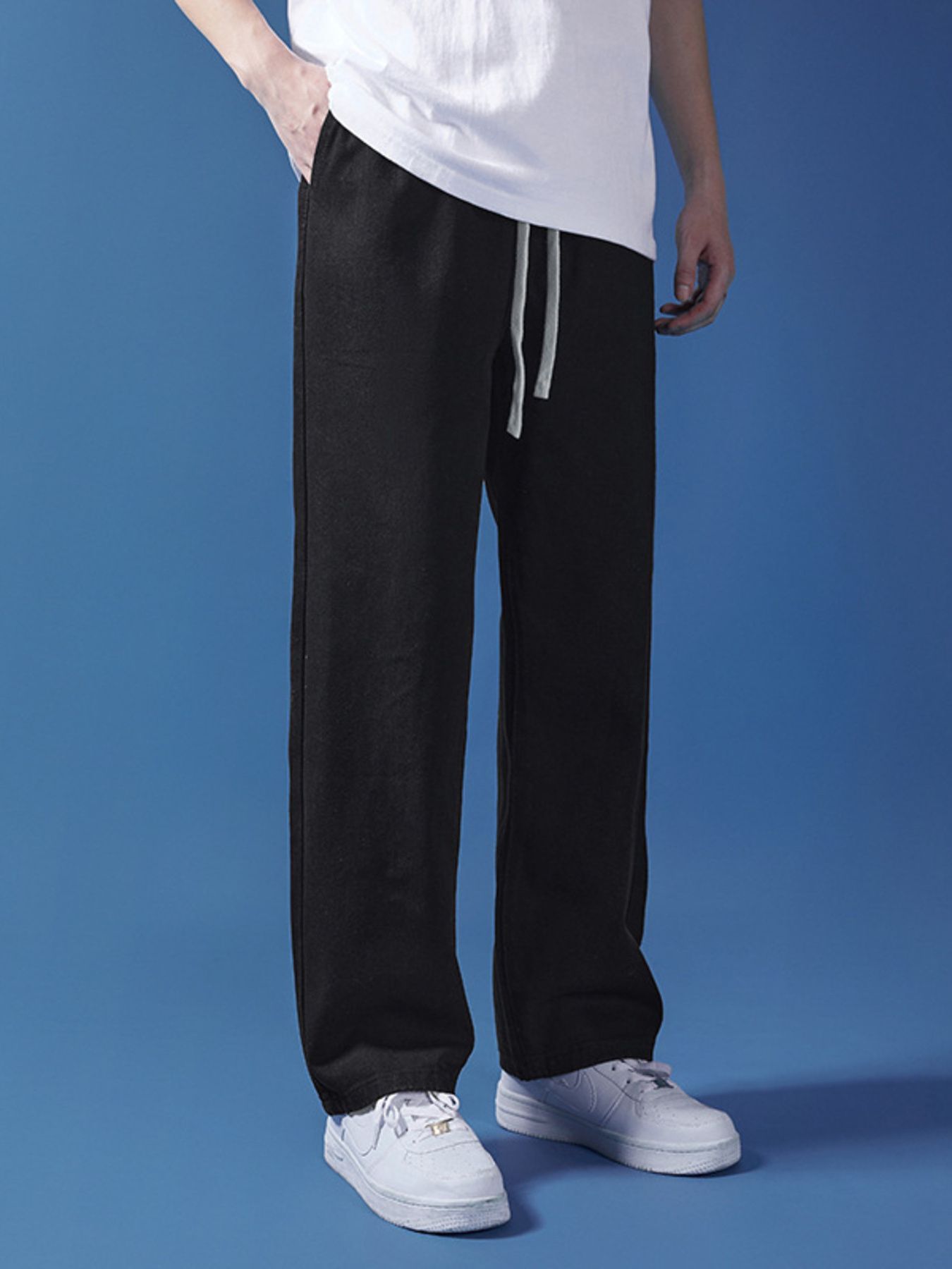 Men's Full Size Drawstring Relaxed Fit Jeans Plus Size