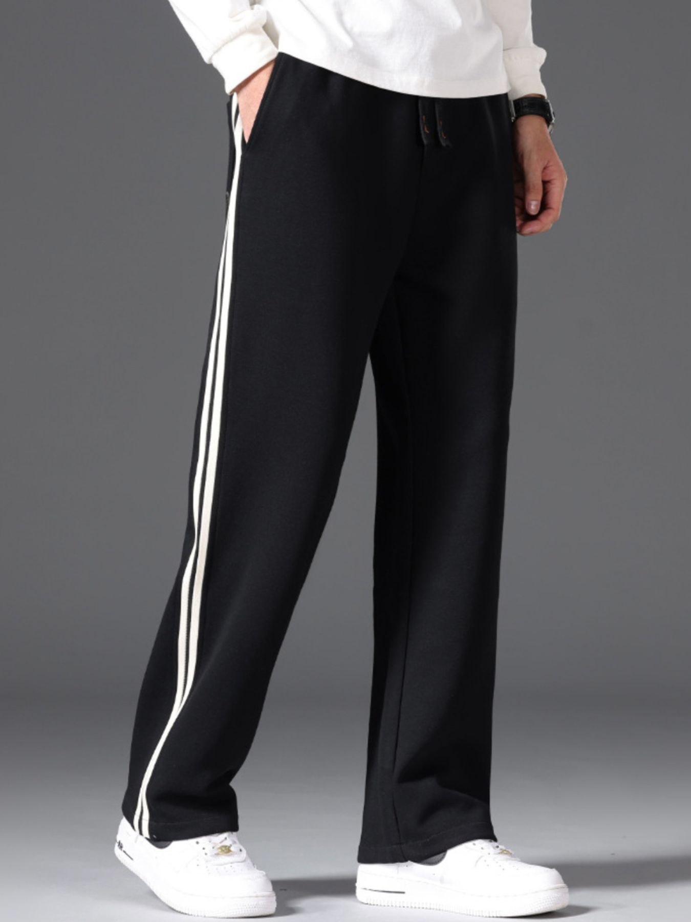 Men's Side Striped Casual Drawstring Pants