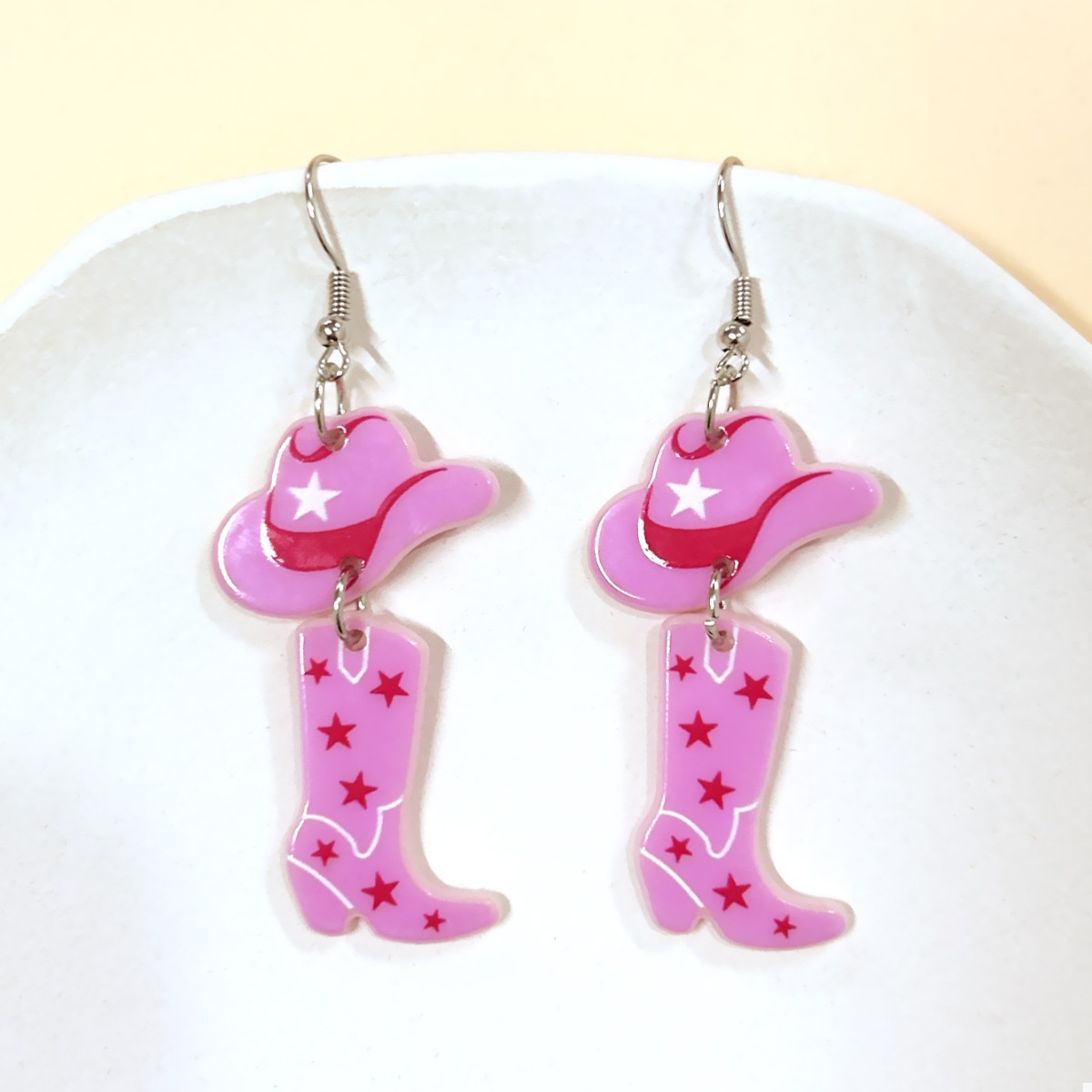 Cowboy Boot and Hat Dangle Earrings