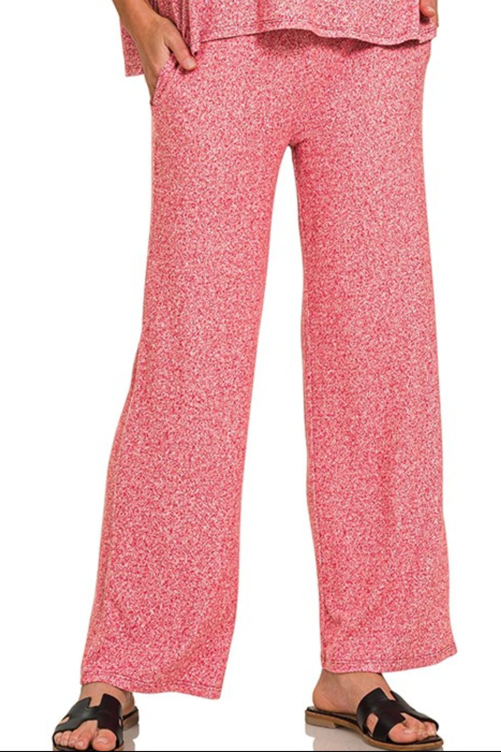 Soft Melange Short Sleeve Tee & Long Pants Set