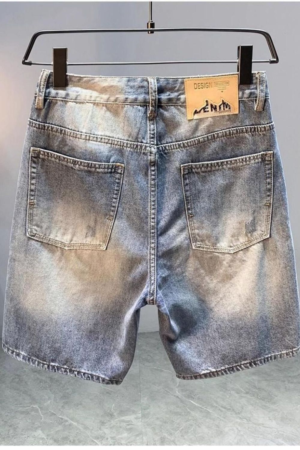 Men's Distressed Denim Shorts