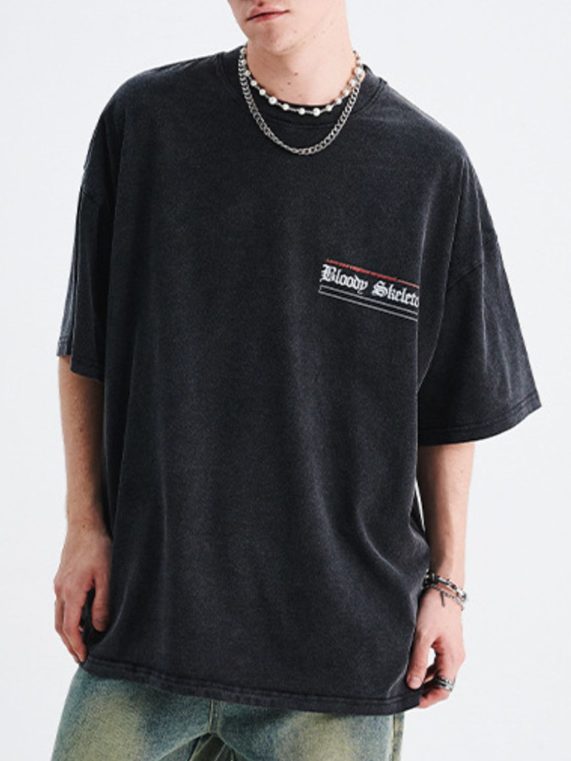 Men's Graphic Round Neck Short Sleeve T-Shirt