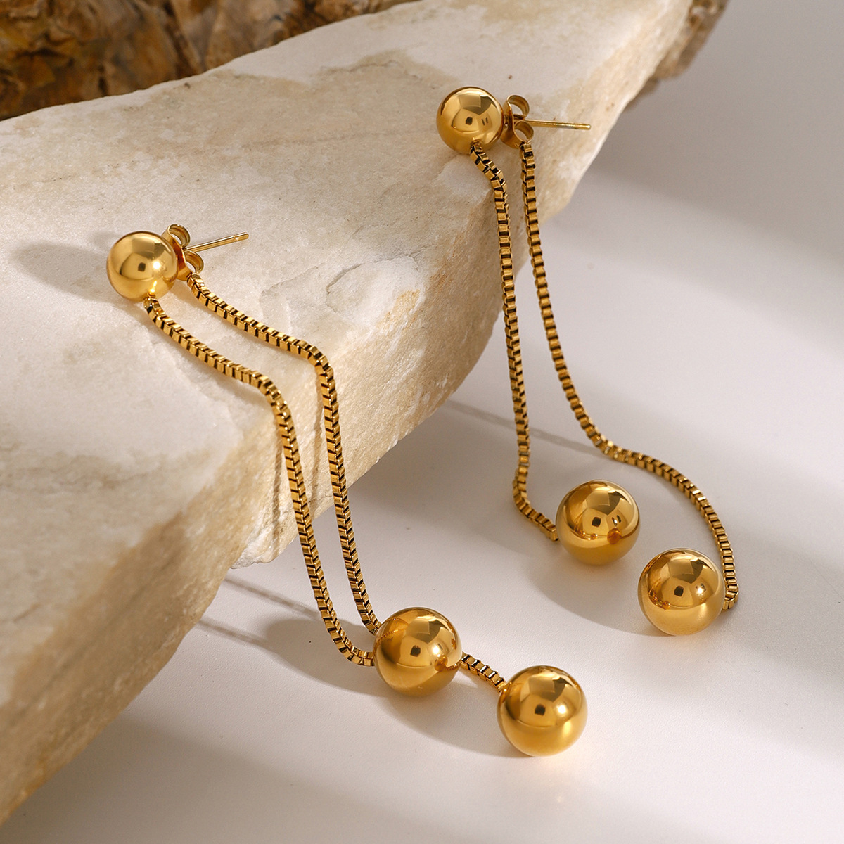 18K Gold-Plated Ball Drop Earrings