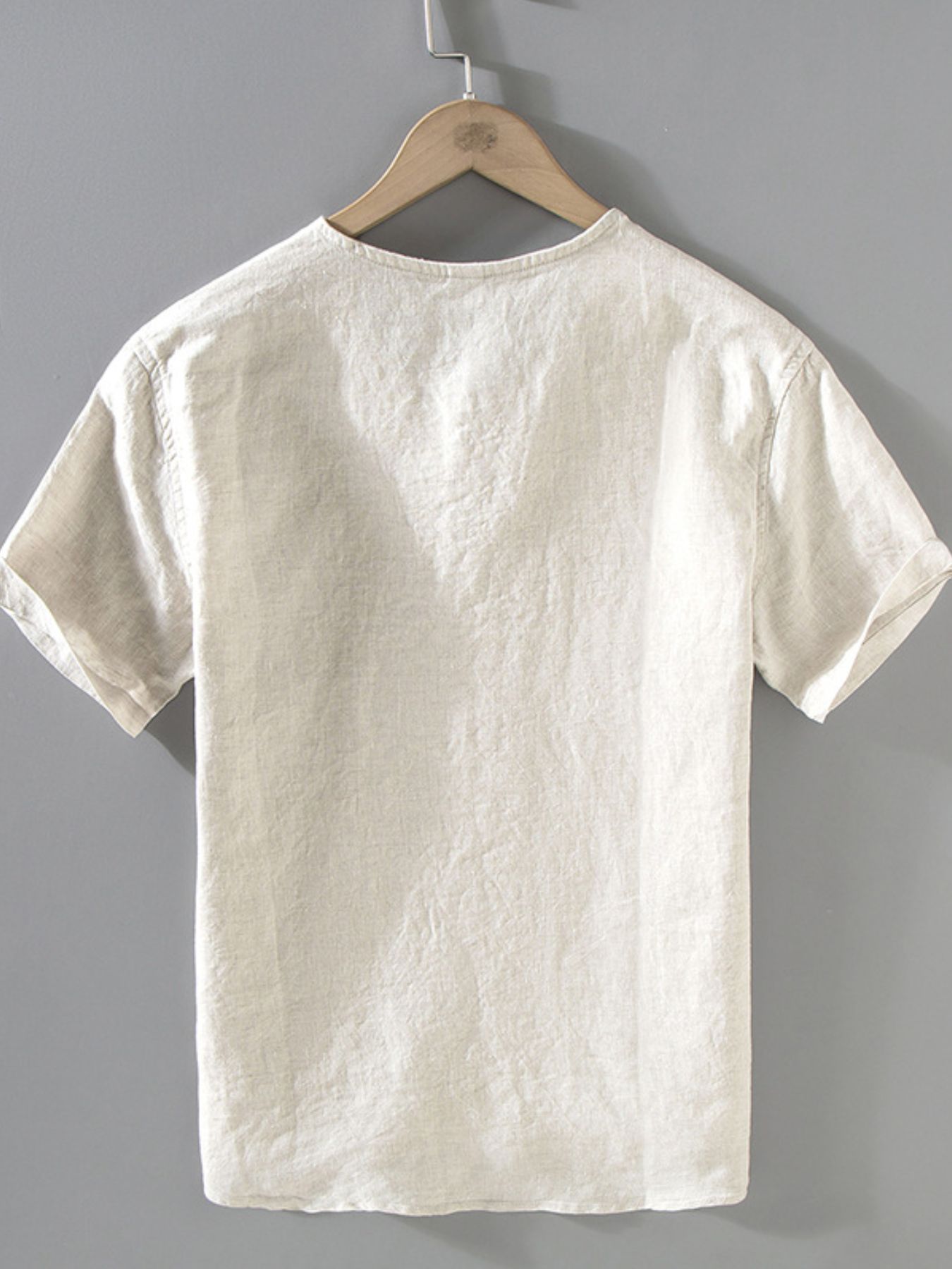 Men's Plus Size Round Neck Short Sleeve Blouse