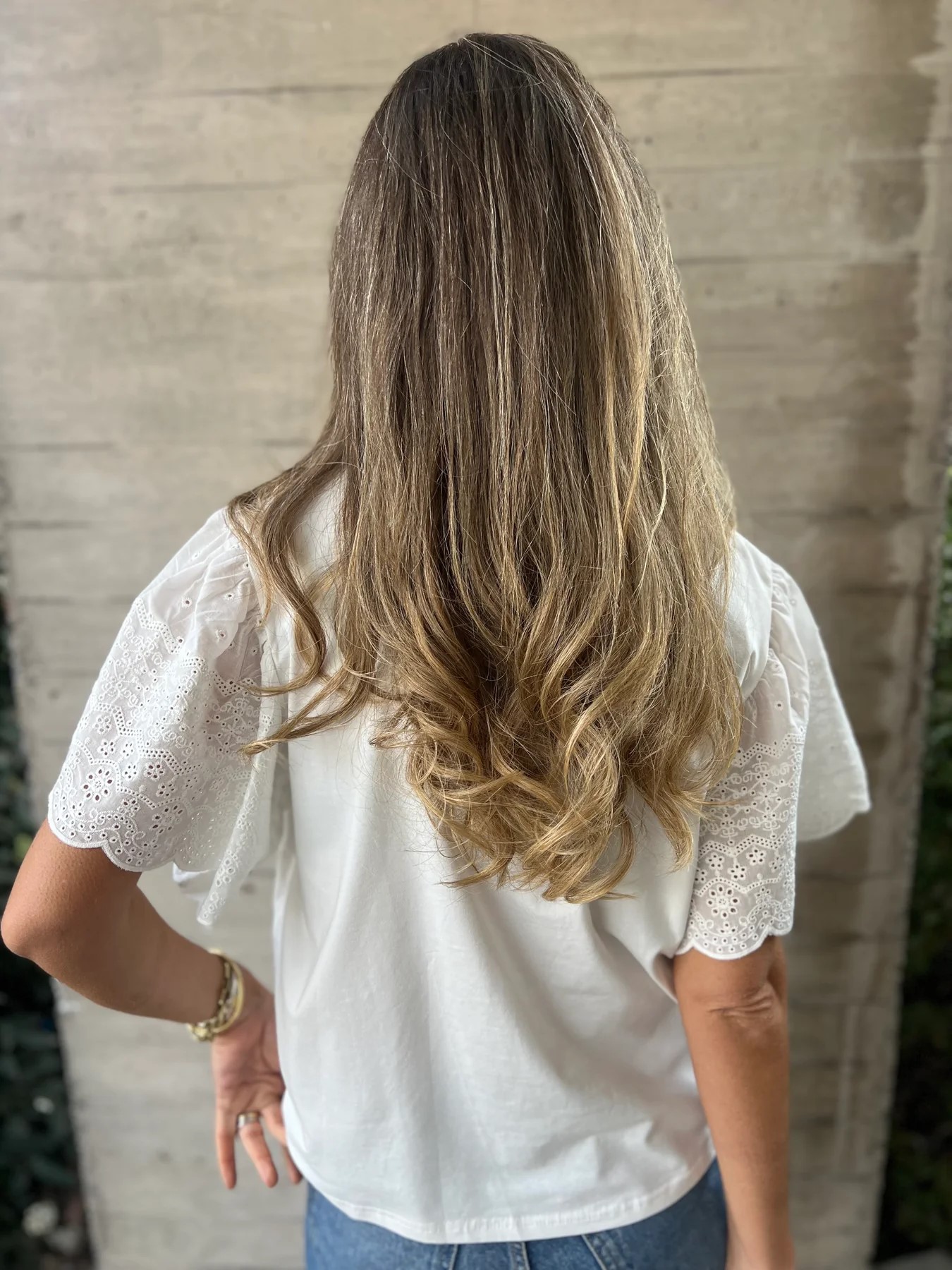 Plus Size Lace Detail Round Neck T-Shirt