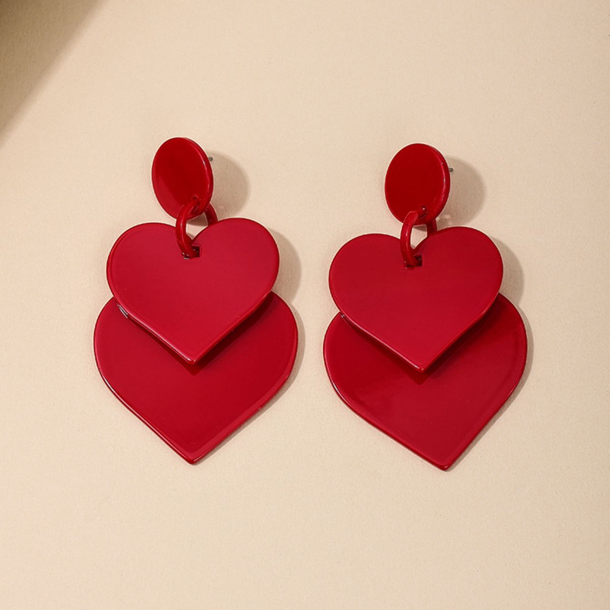 Acrylic Heart Drop Earrings