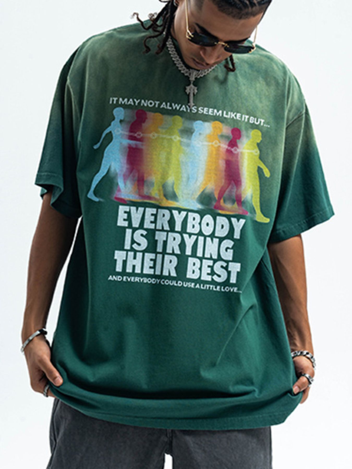 Men's Graphic Round Neck Short Sleeve T-Shirt