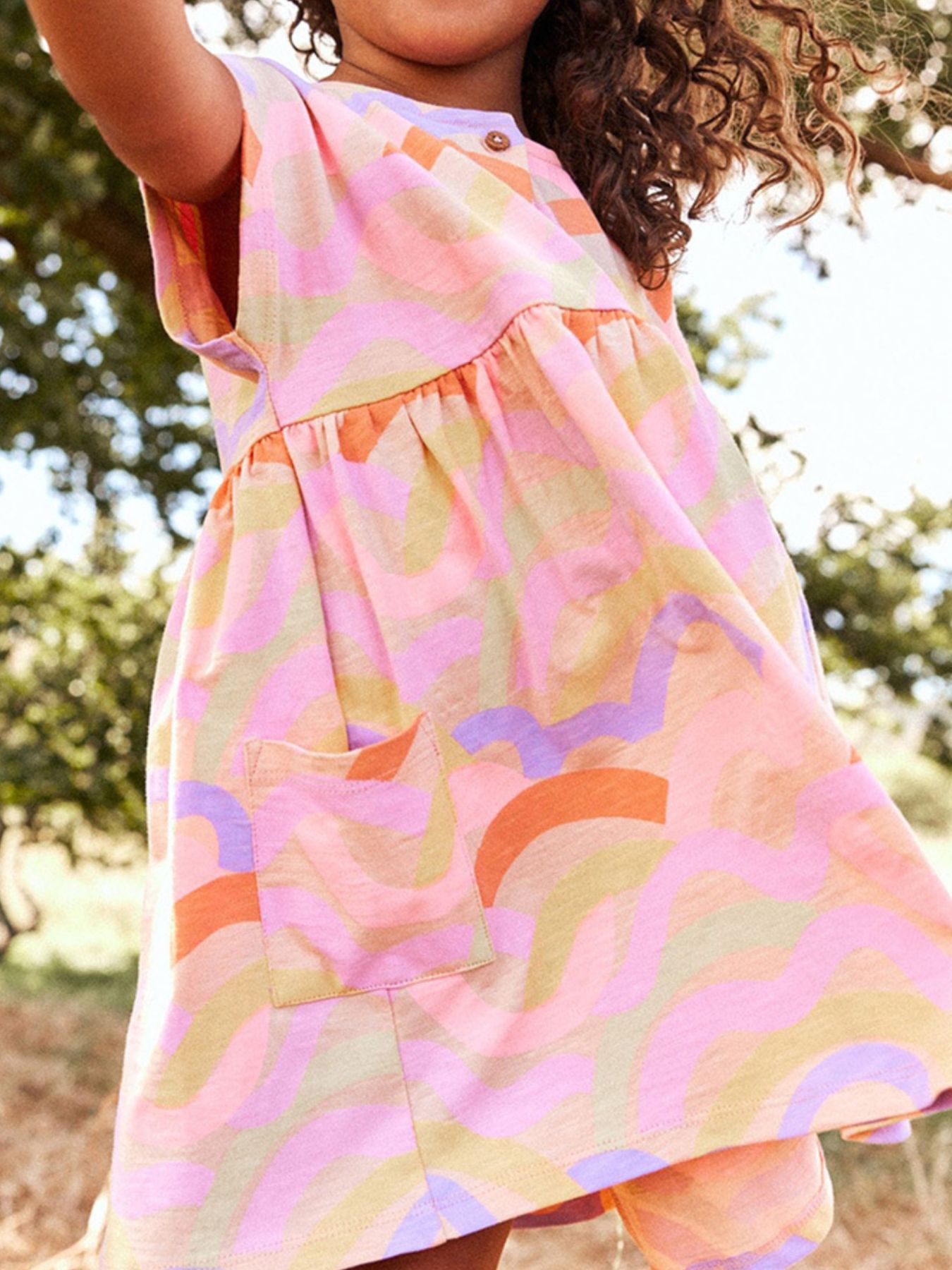 Children's Printed Button Front Dress 1