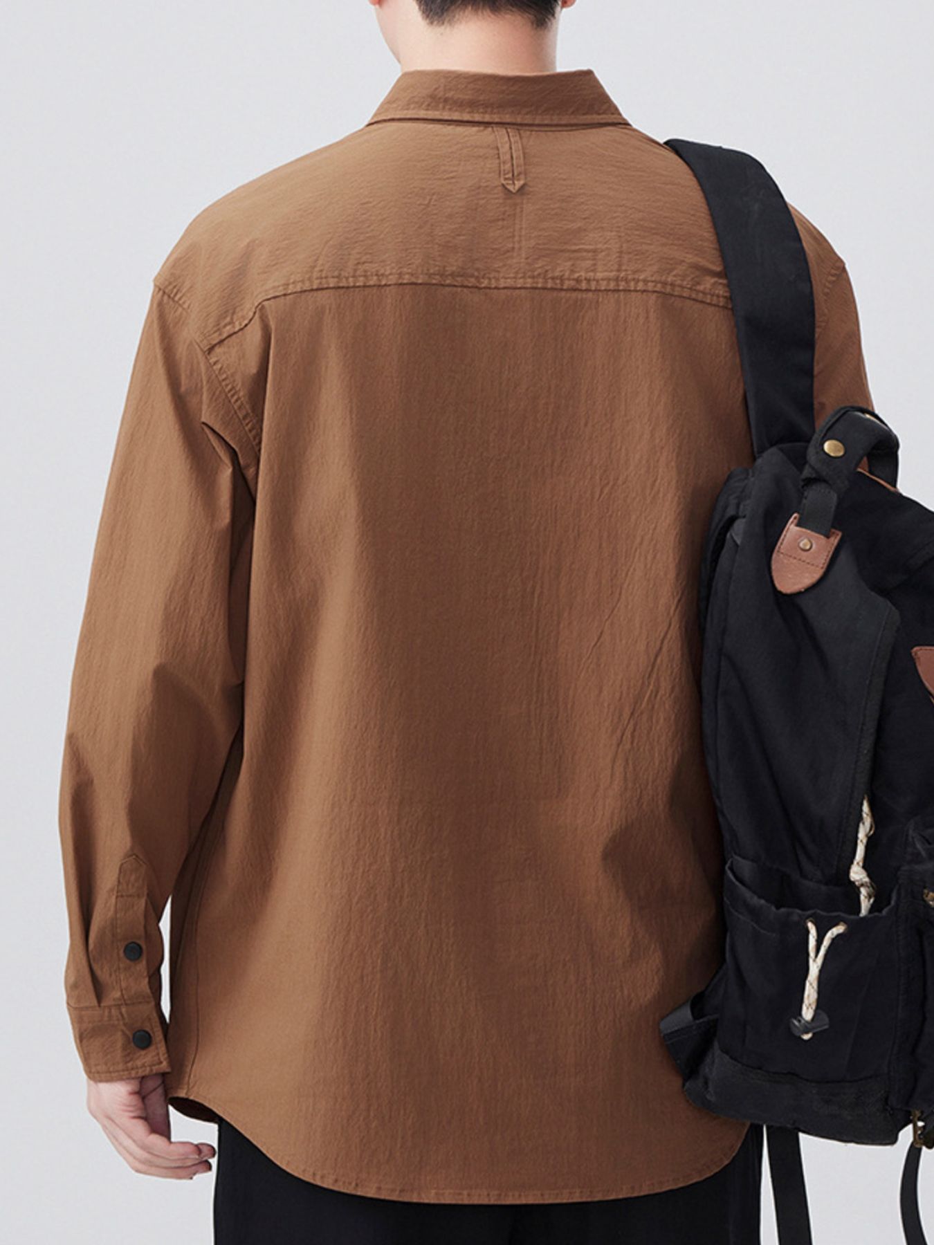 Men's Plus Size Button Up Long Sleeve Shirt