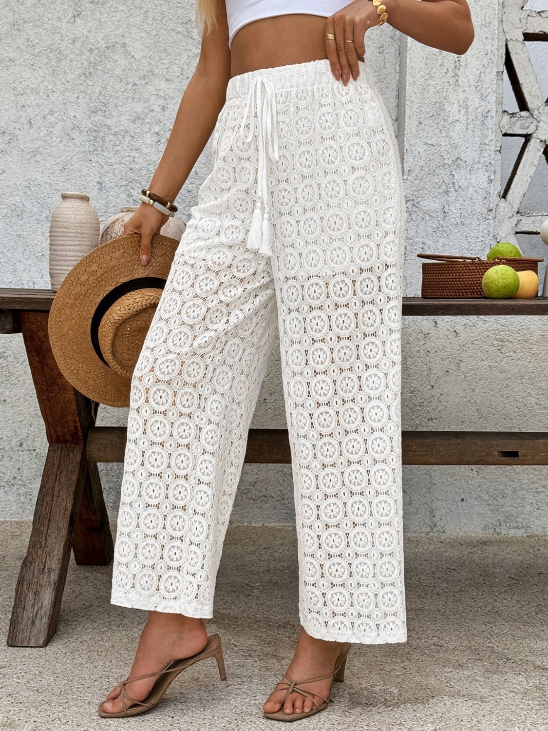 Lace Wide Leg Pants