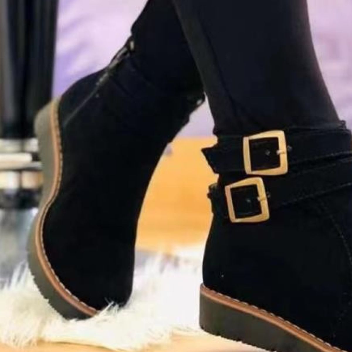 Buckle Accent Ankle Boots