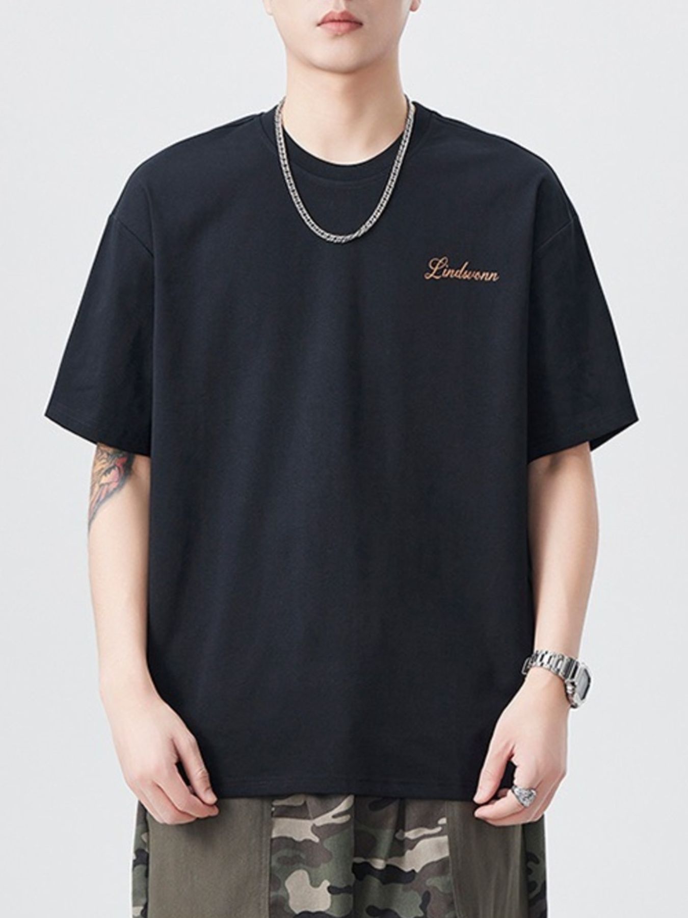 Men's Plus Size Round Neck Short Sleeve T-Shirt