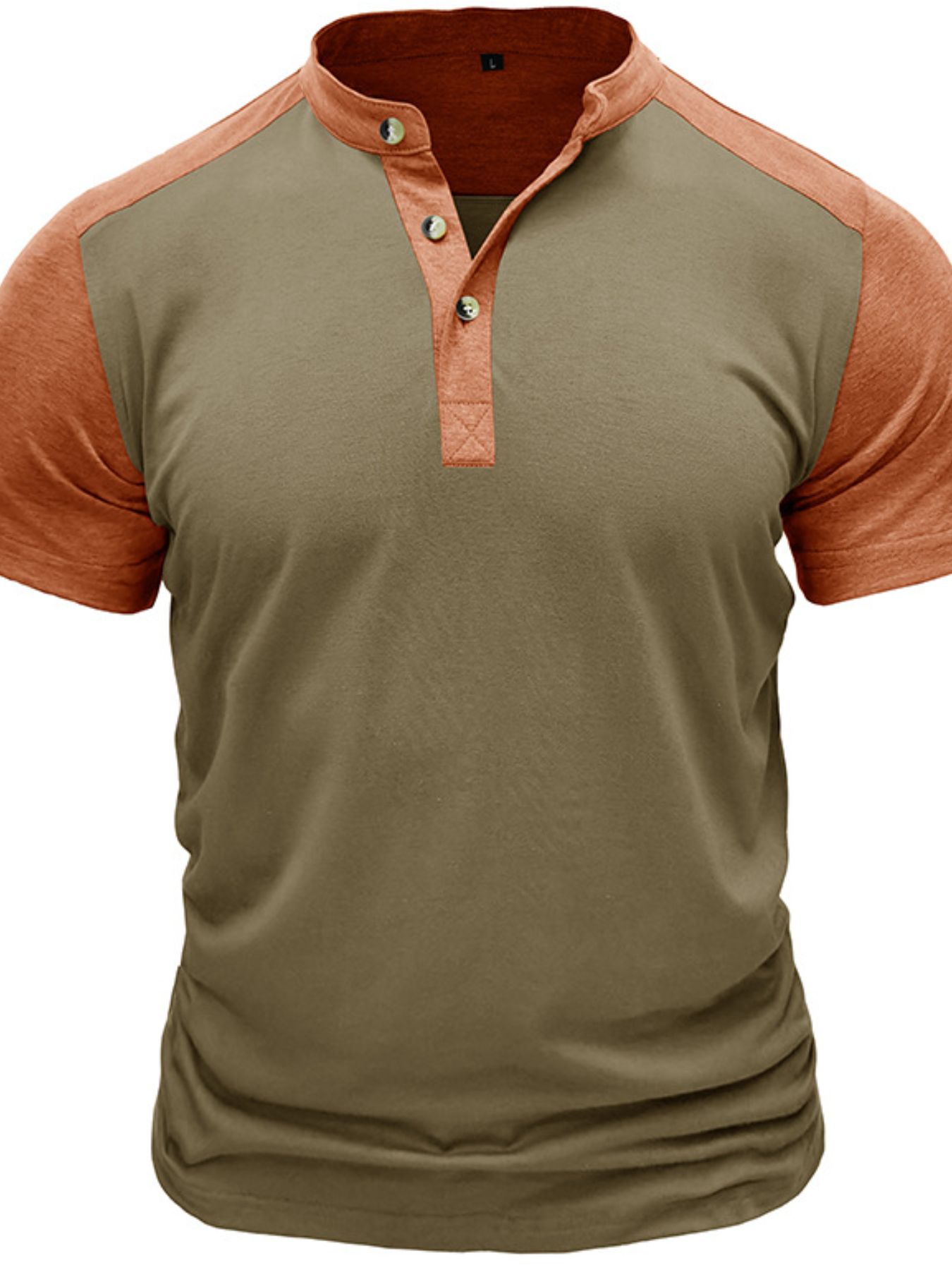 Men's Plus Size Color Block Short Sleeve Polo Shirt