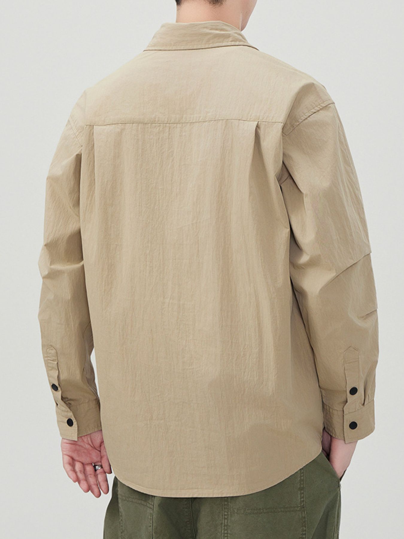 Men's Plus Size Button Up Long Sleeve Shirt