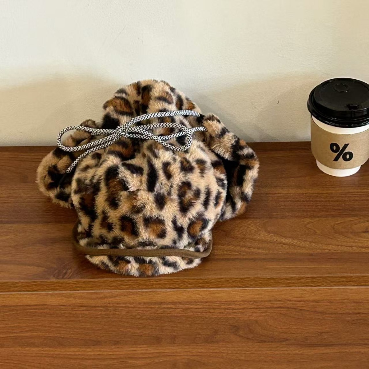 Leopard Print Faux Fur Trapper Hat