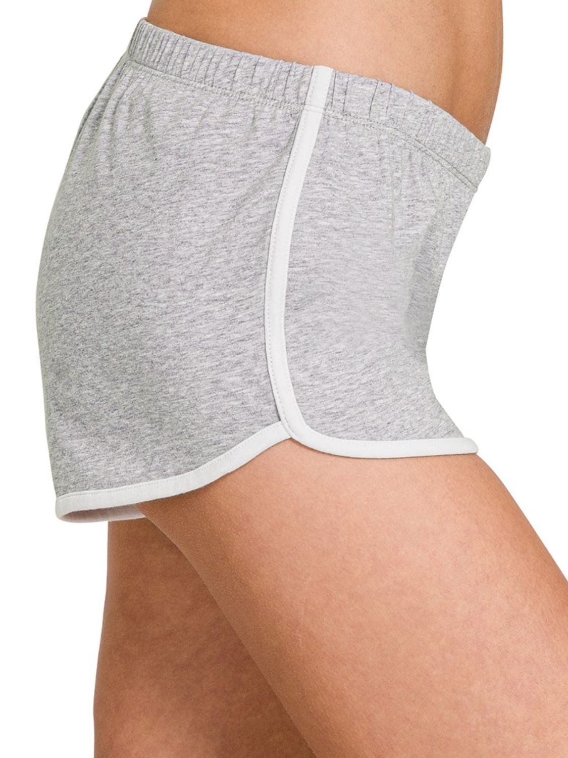 Elastic Waistband Dolphin Shorts