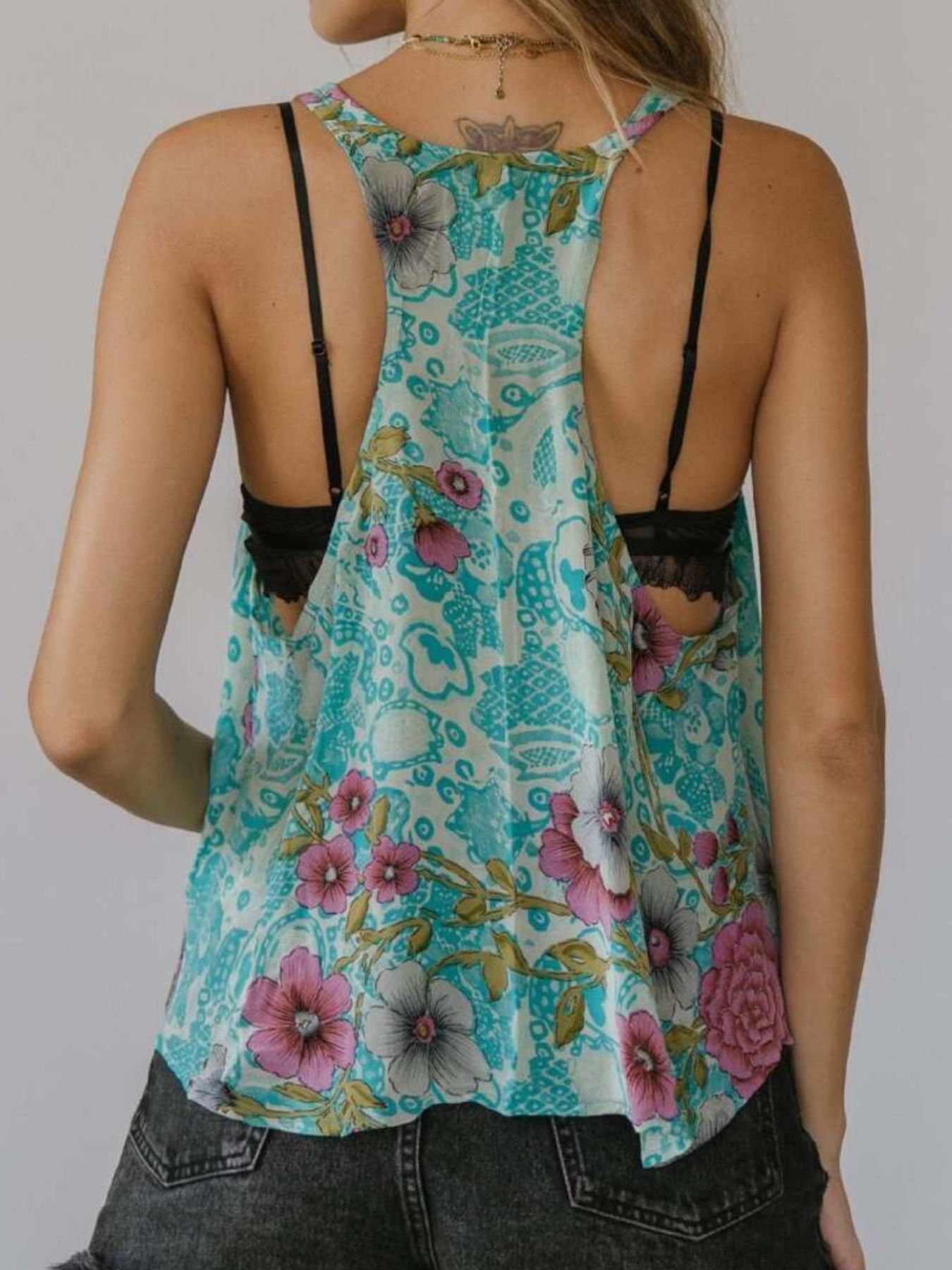 Printed Scoop Neck Tank