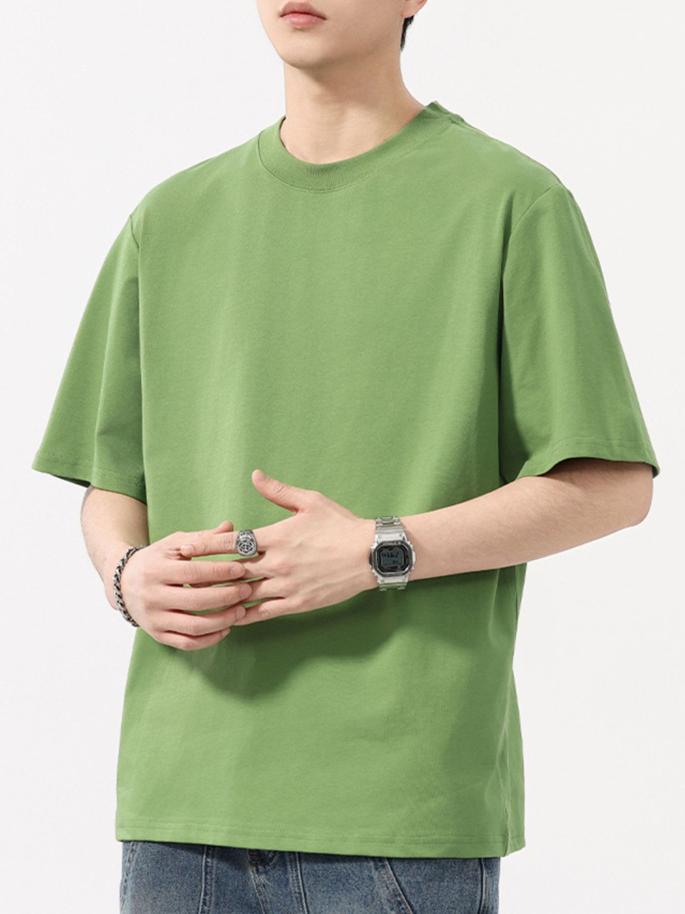 Men's Plus Size Round Neck Short Sleeve T-Shirt