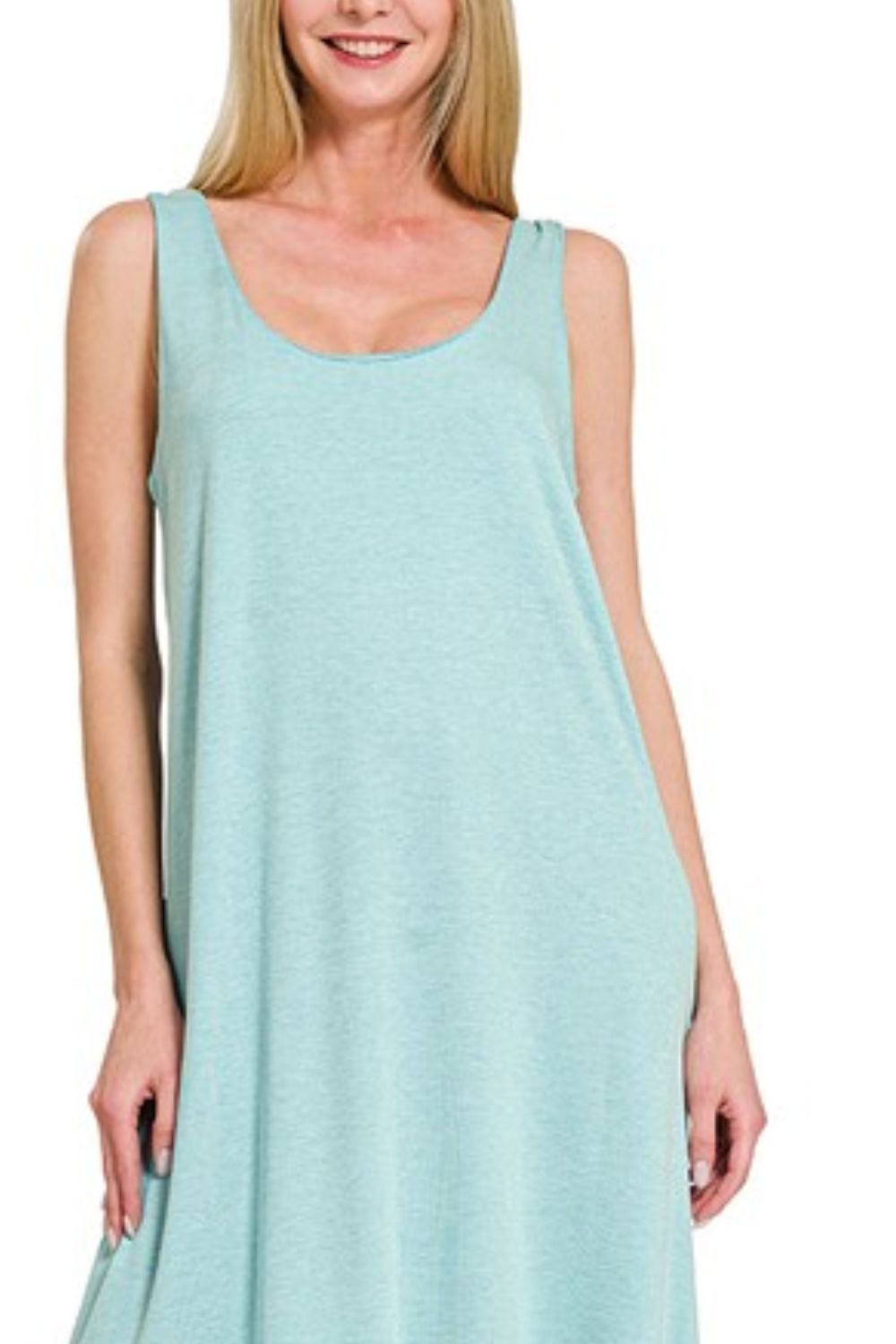 French Terry Twisted Strap Midi Dress