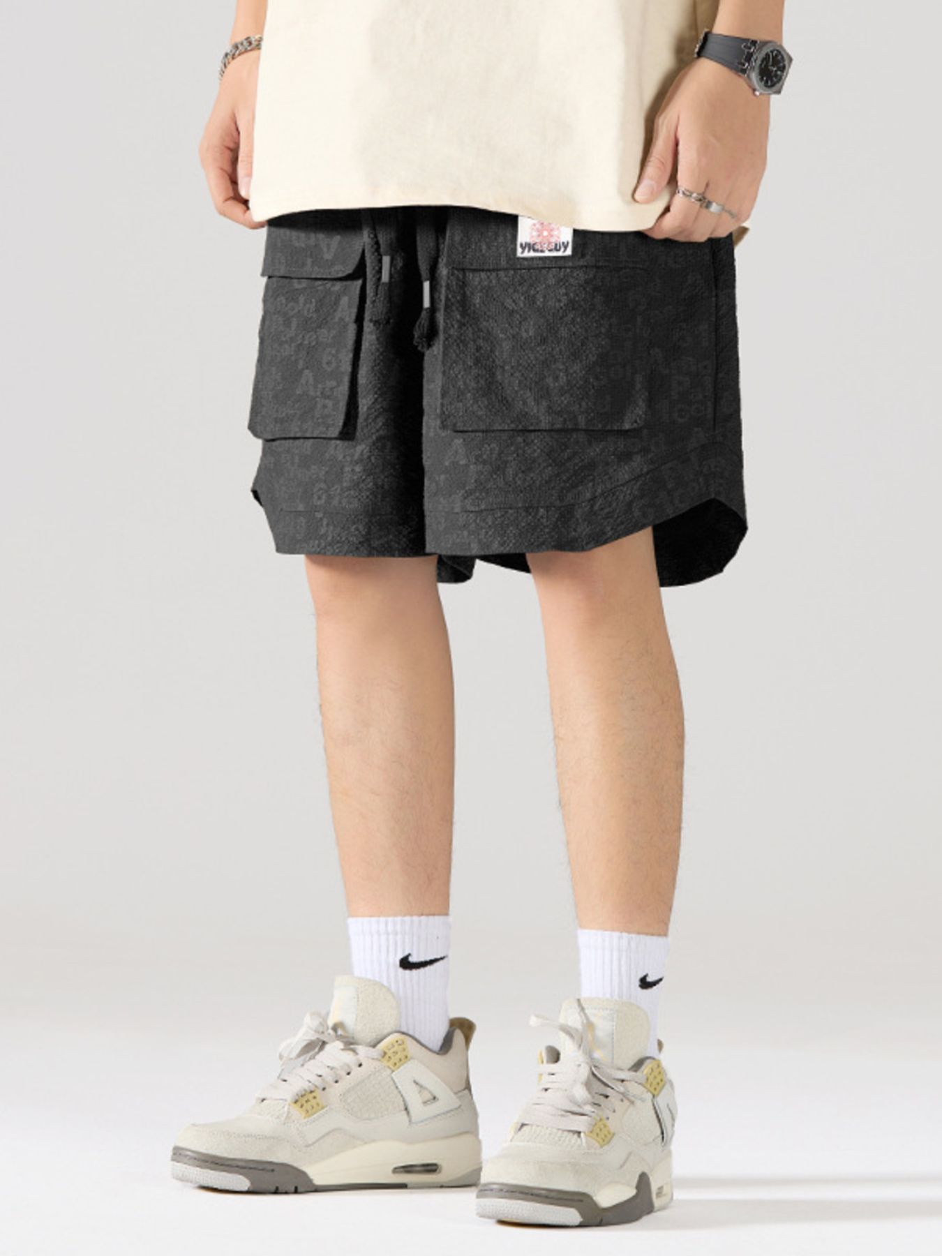 Men's Full Size Wide Leg Cargo Shorts Plus Size