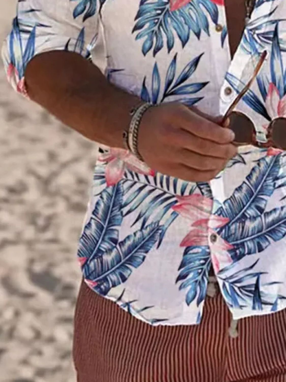 Men's Plus Size Printed Button Up Shirt Plus Size